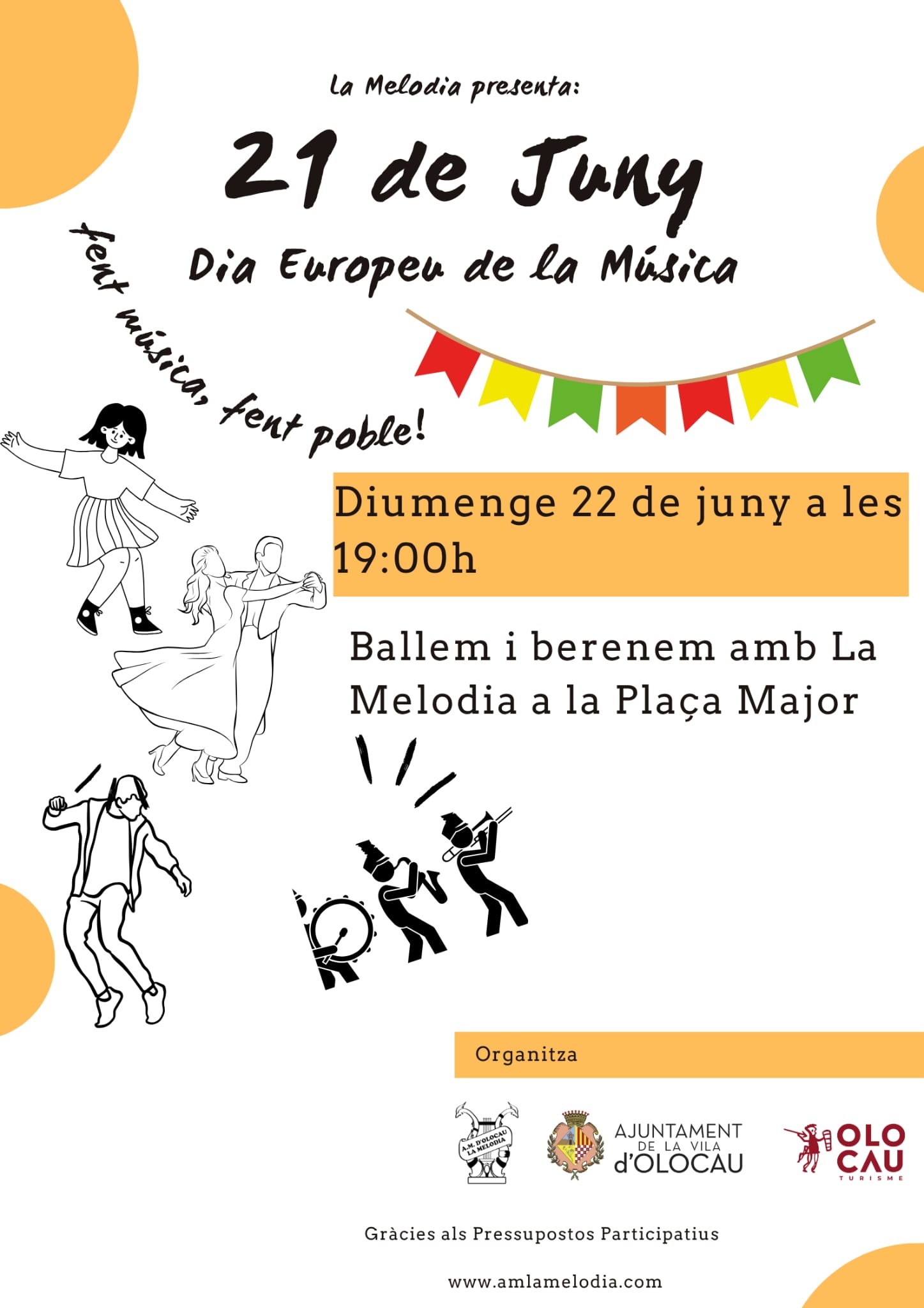 Ball i berenar amb ‘La Melodia’ a la Plaça Major (activitats de 'La Melodia' pel Dia Europeu de la Música)